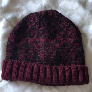 Black and red beanie